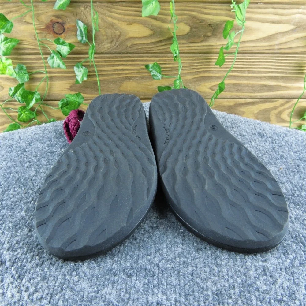 Megnya‎  Women Strappy Sandal Shoes Red Fabric Size 10 Medium